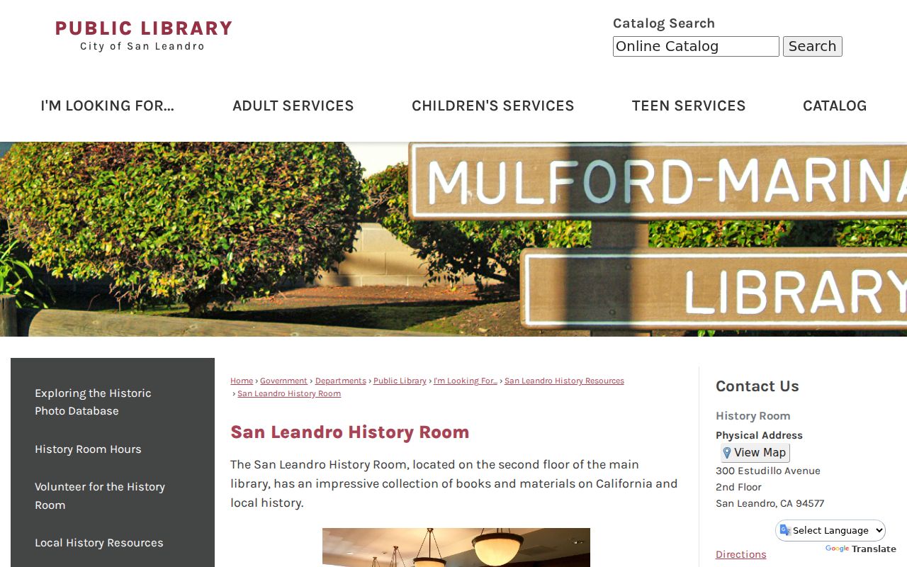 Hayward city directory nearby San Leandro History Room holdings