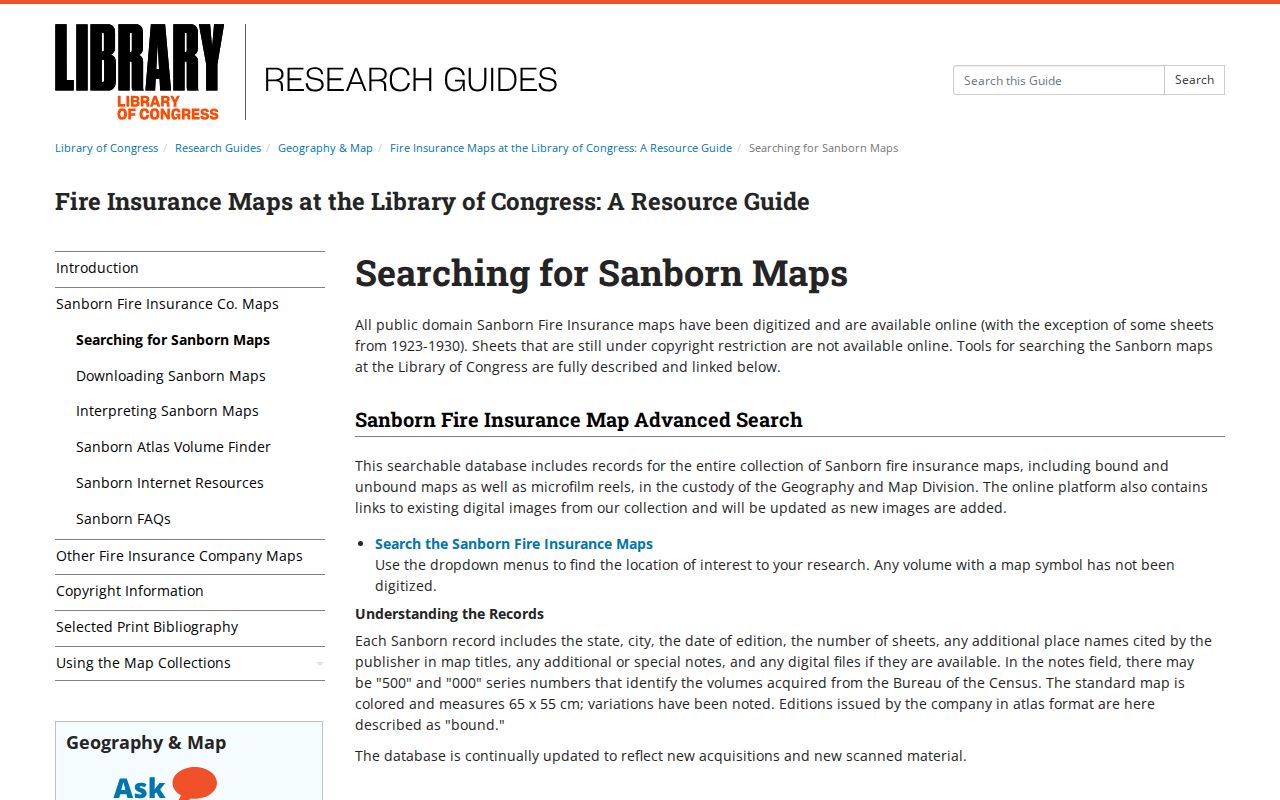 Hayward previous residents Sanborn map research