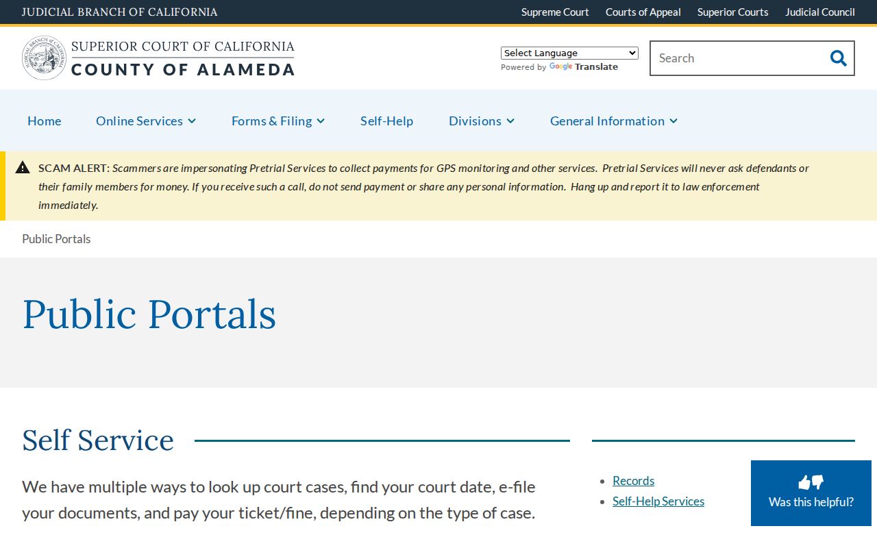 Hayward resident lookup Alameda public court portals