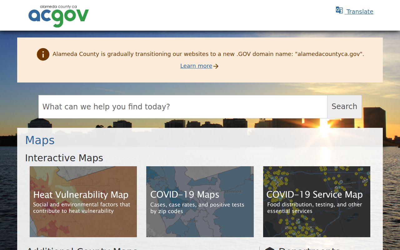 Hayward street directory view of Alameda County parcels