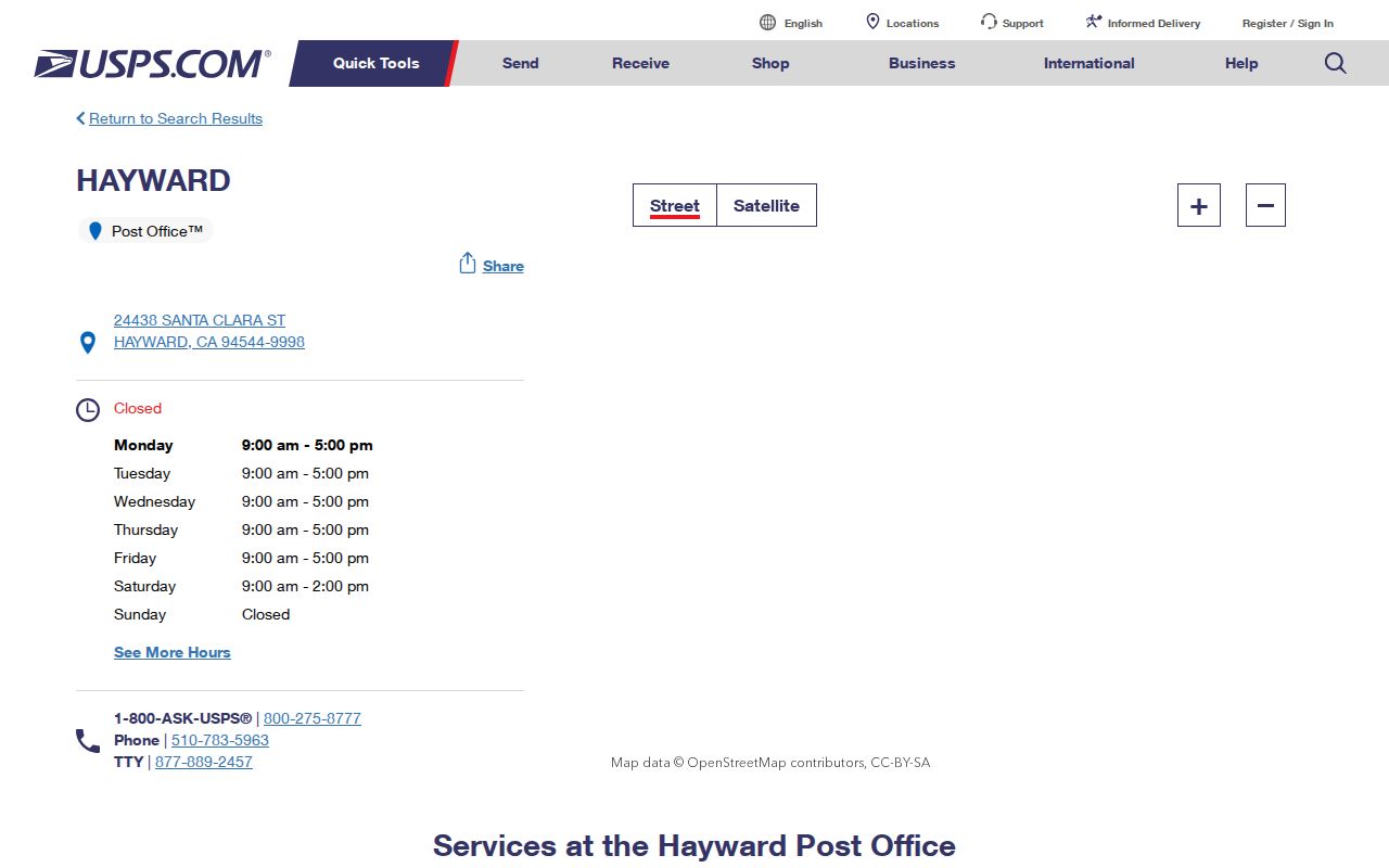Hayward ZIP code directory Hayward post office details